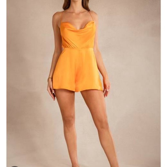 Meshki Orange Romper - Picture 1 of 4